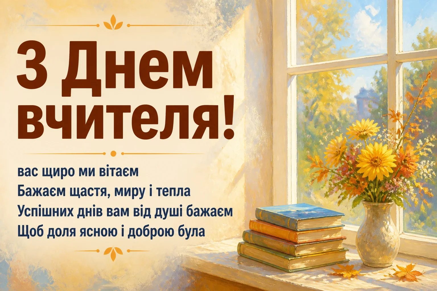 привітання день вчителя