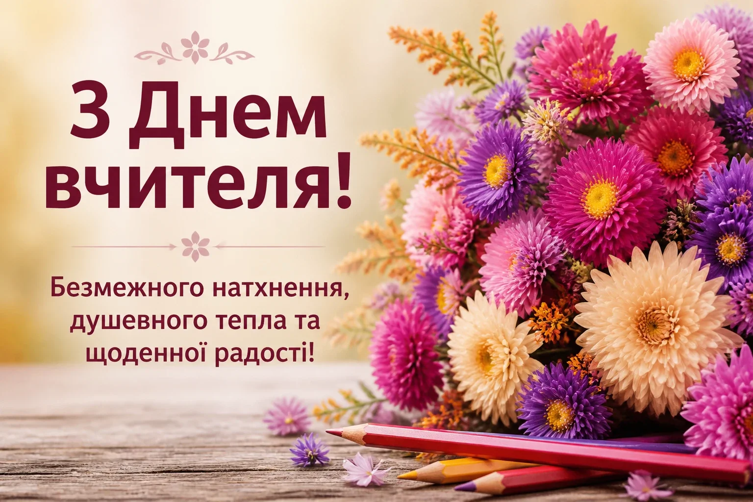 привітання день вчителя