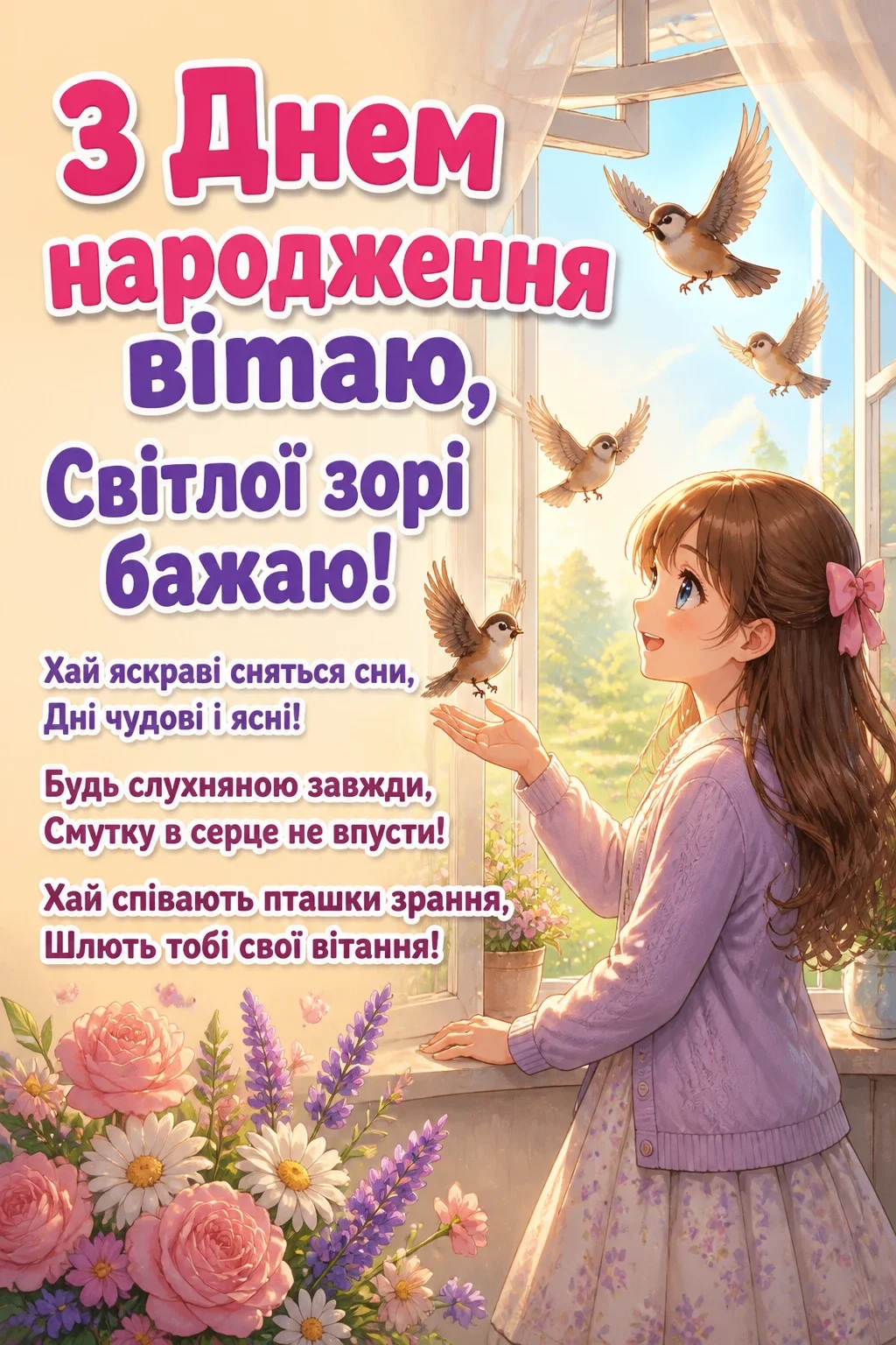 привітання з днем народження для маленької дівчинки привітання з днем народження для маленької дівчинки