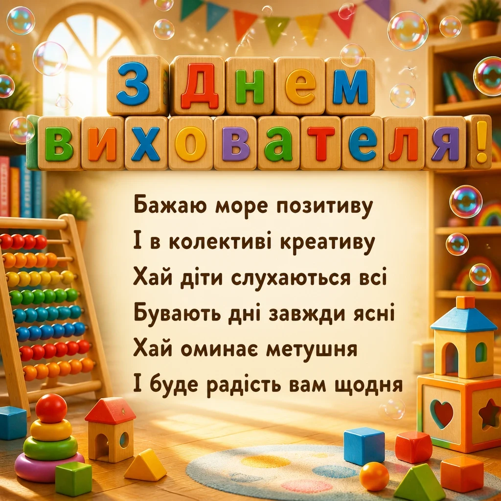 привітання вихователям своїми словами привітання вихователям своїми словами