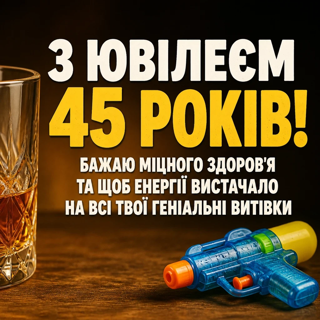 привітання чоловіку 45 річчям з ювілеєм 45 років мужчині