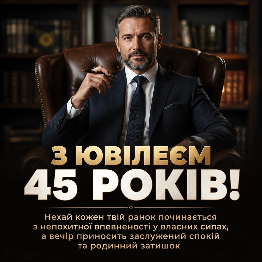 привітання чоловіку 45 річчям з ювілеєм 45 років мужчині