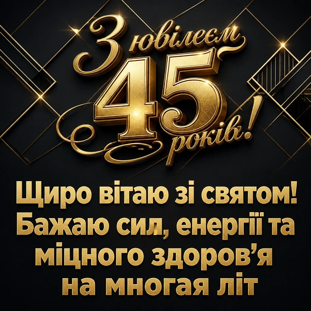 привітання чоловіку 45 річчям з ювілеєм 45 років мужчині