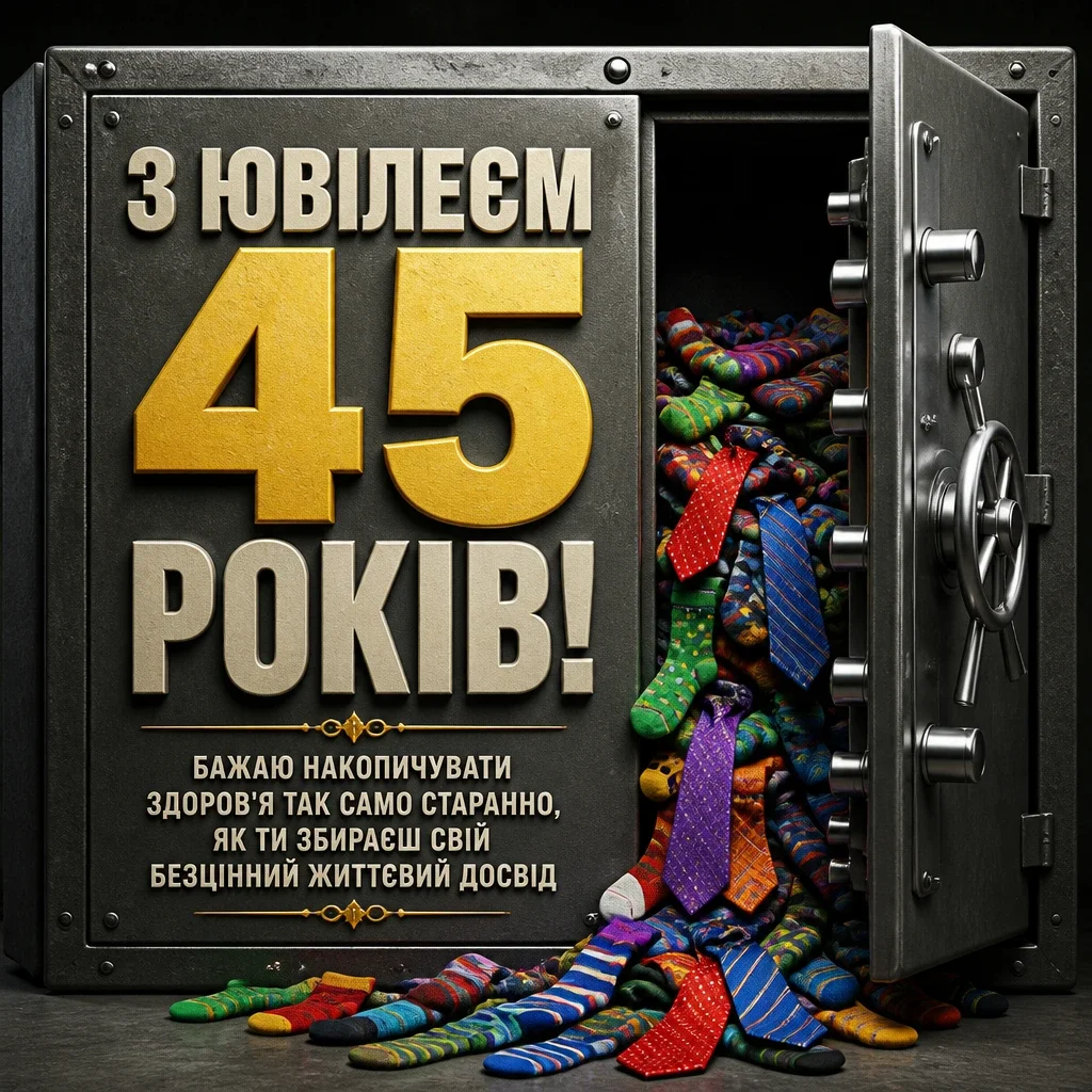 привітання чоловіку 45 річчям з ювілеєм 45 років мужчині