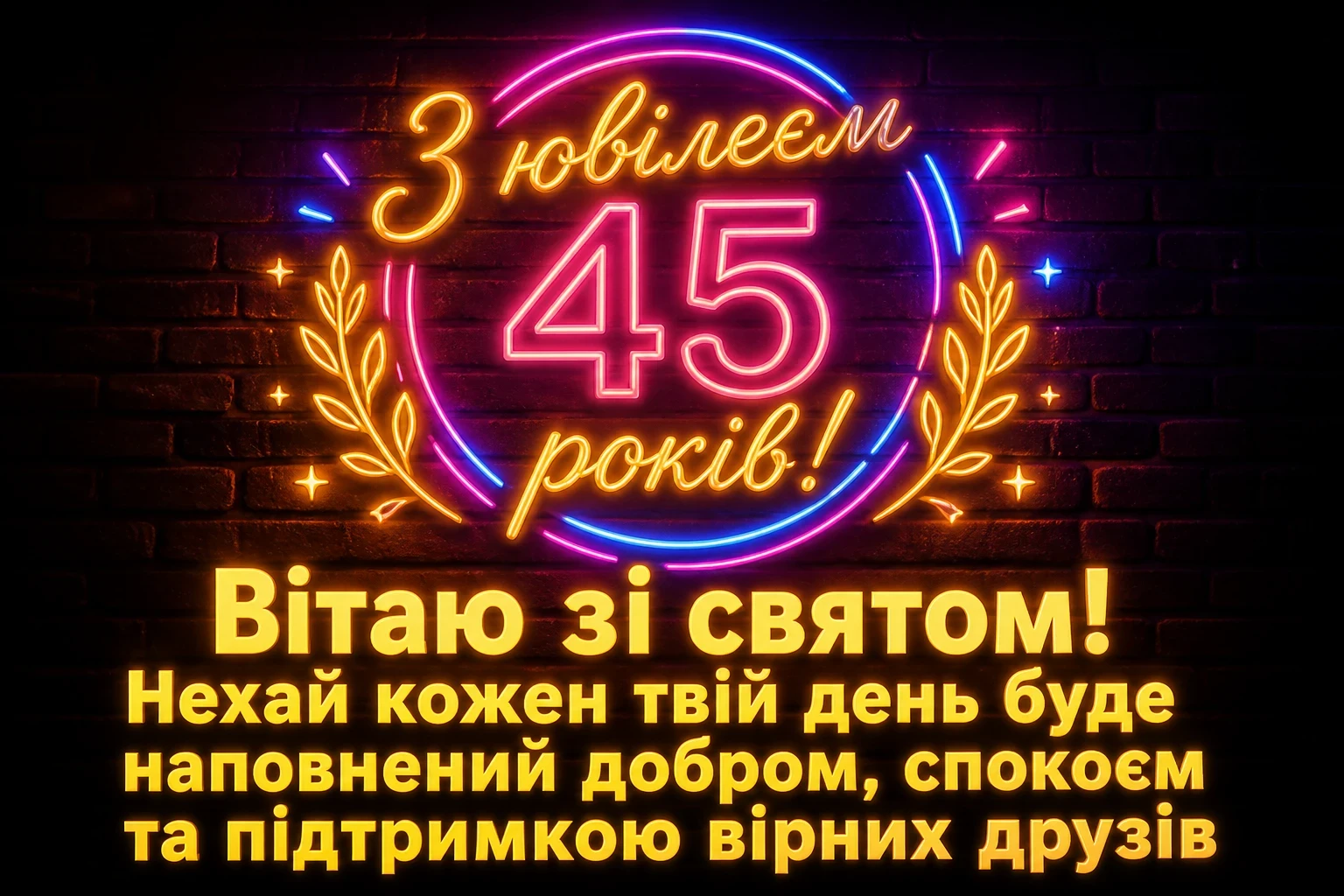 привітання чоловіку 45 річчям з ювілеєм 45 років мужчині
