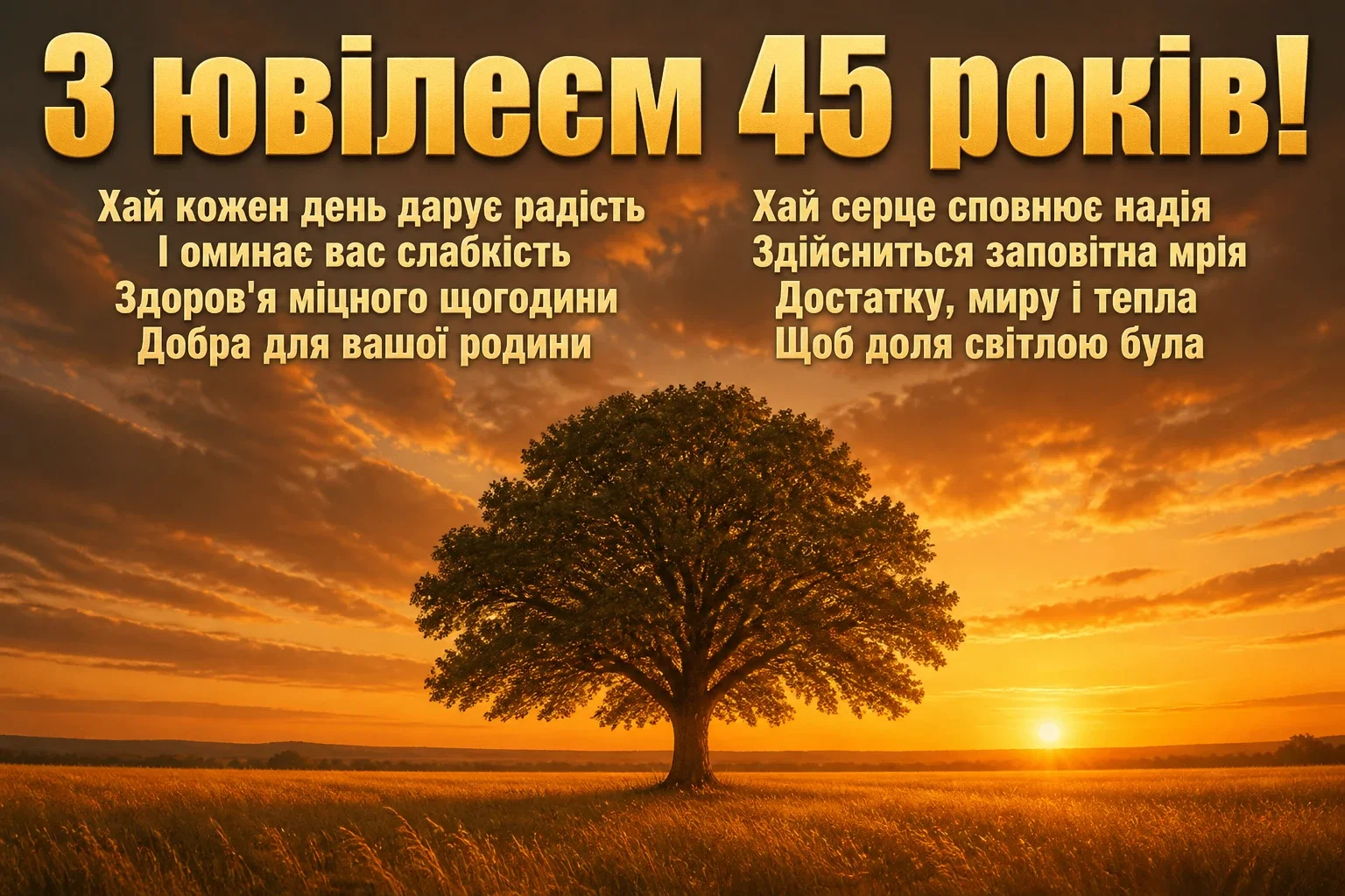 привітання чоловіку 45 річчям з ювілеєм 45 років мужчині