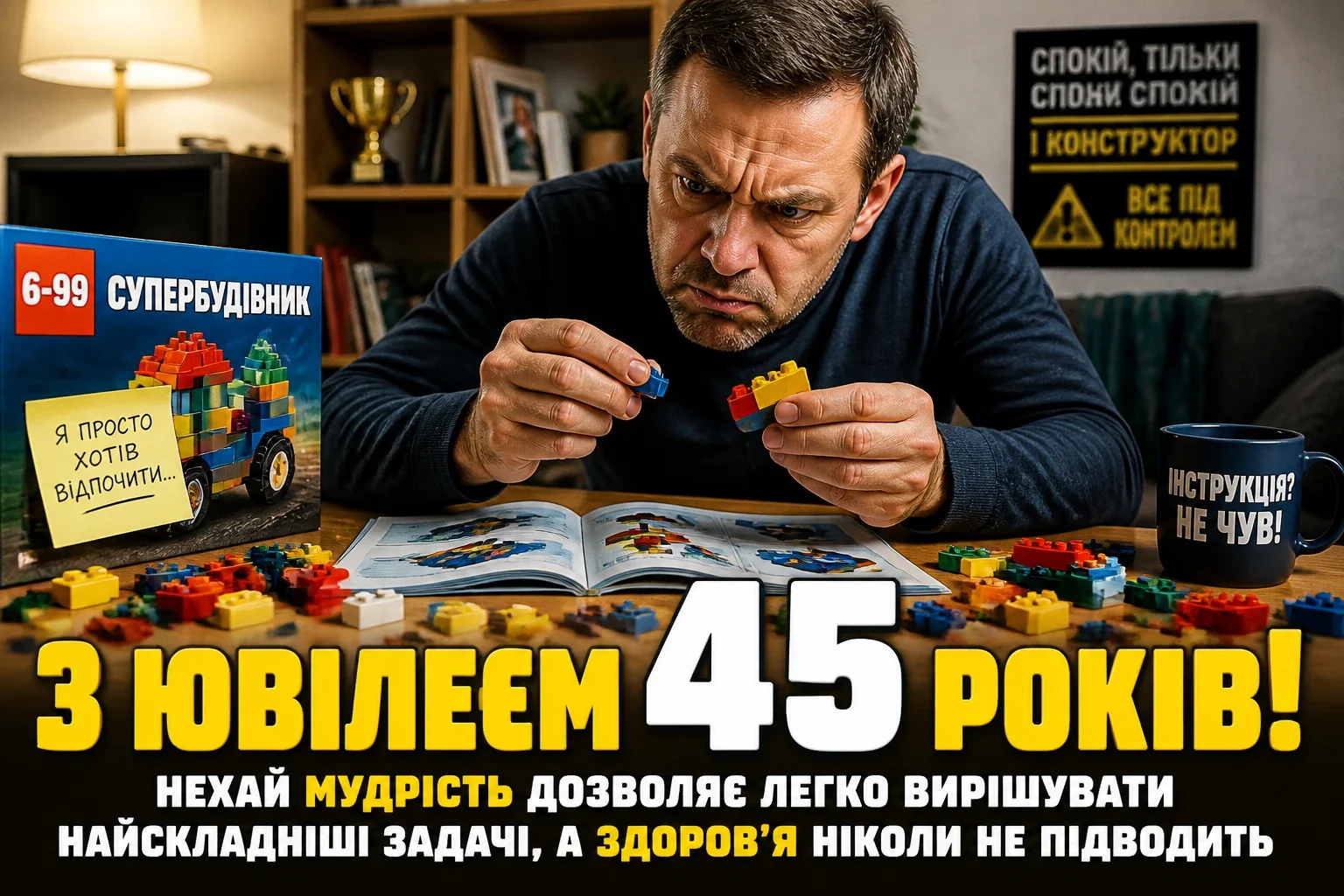 привітання чоловіку 45 річчям з ювілеєм 45 років мужчині