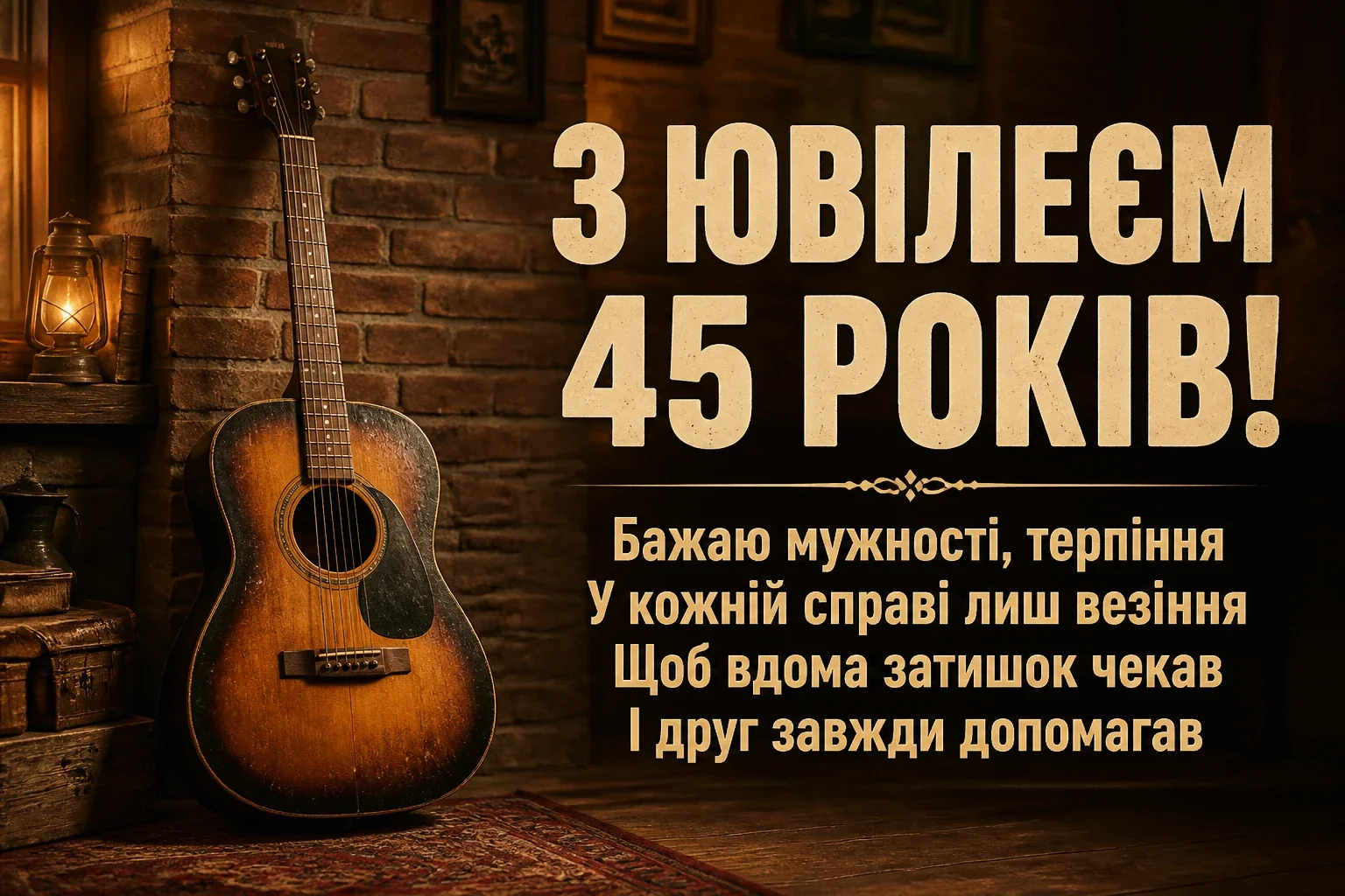 привітання чоловіку 45 річчям з ювілеєм 45 років мужчині