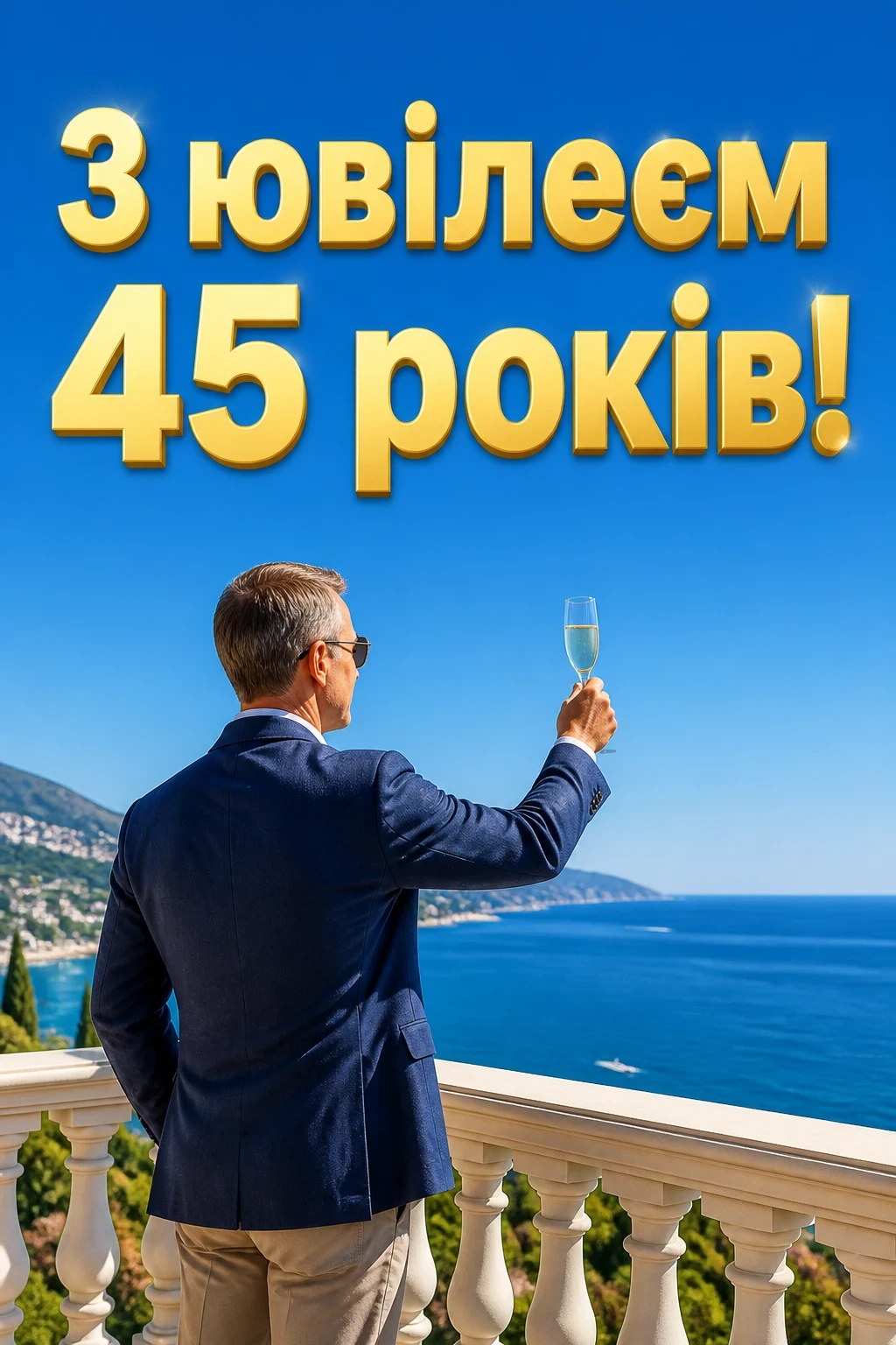 привітання чоловіку 45 річчям з ювілеєм 45 років мужчині