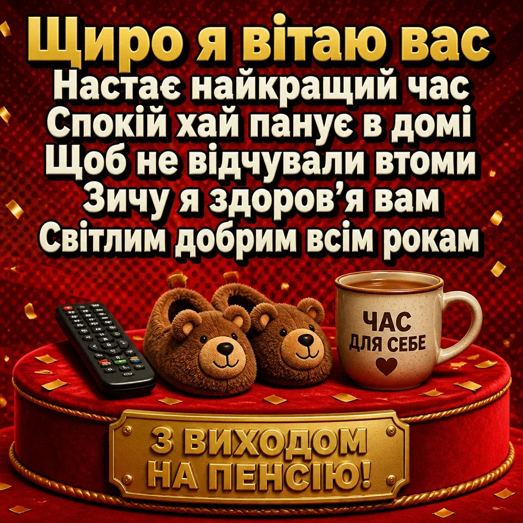 привітання з виходом на пенсію у віршах