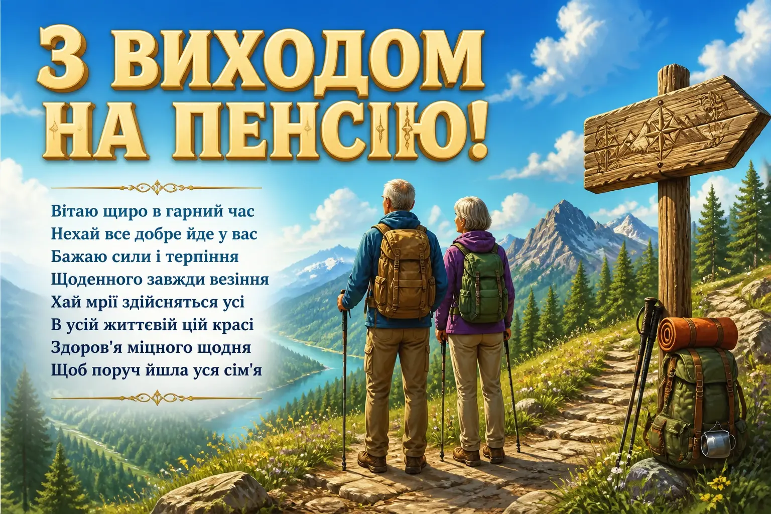 привітання з виходом на пенсію у віршах