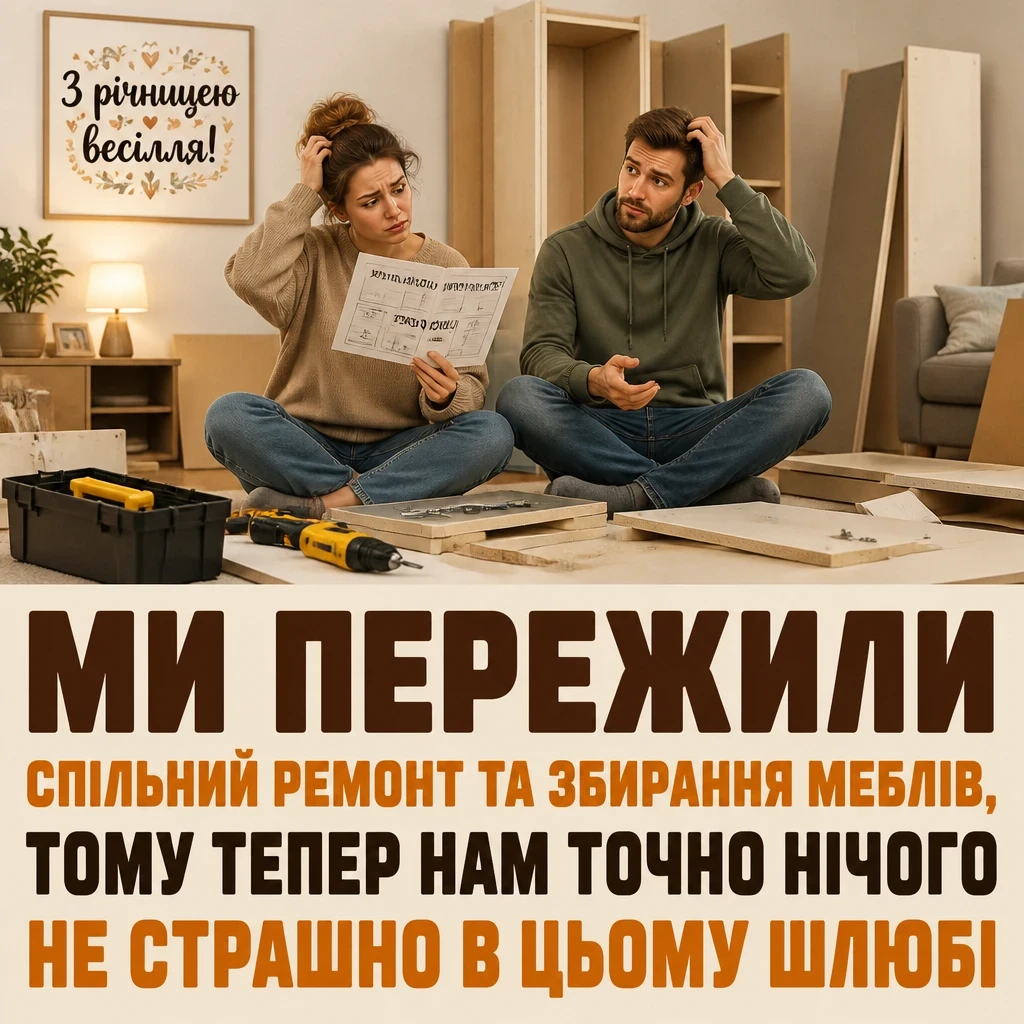 короткі смішні привітання з річницею весілля