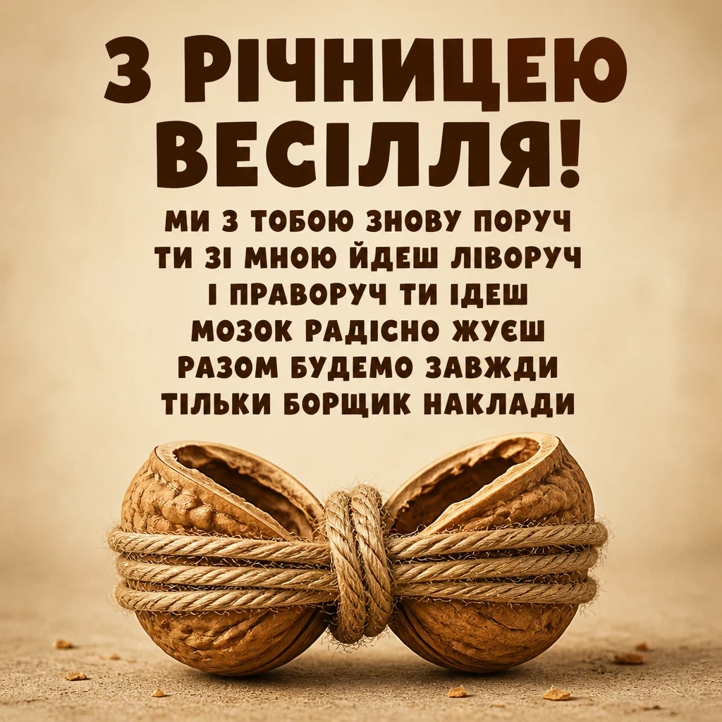 короткі смішні привітання з річницею весілля