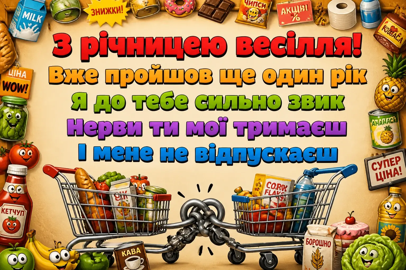 короткі смішні привітання з річницею весілля