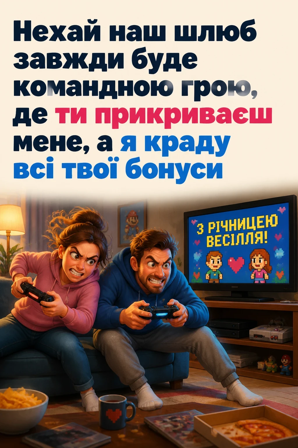 короткі смішні привітання з річницею весілля