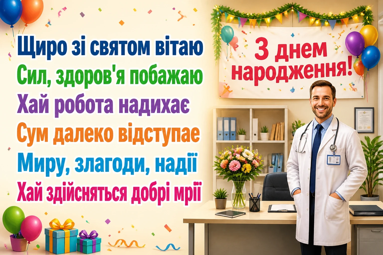 привітання з днем народження лікарю привітання з днем народження лікарю