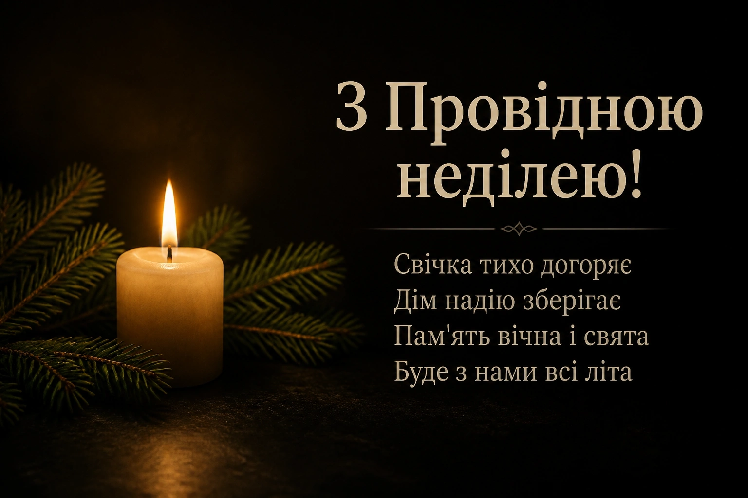 з провідною неділею привітання з провідною неділею привітання