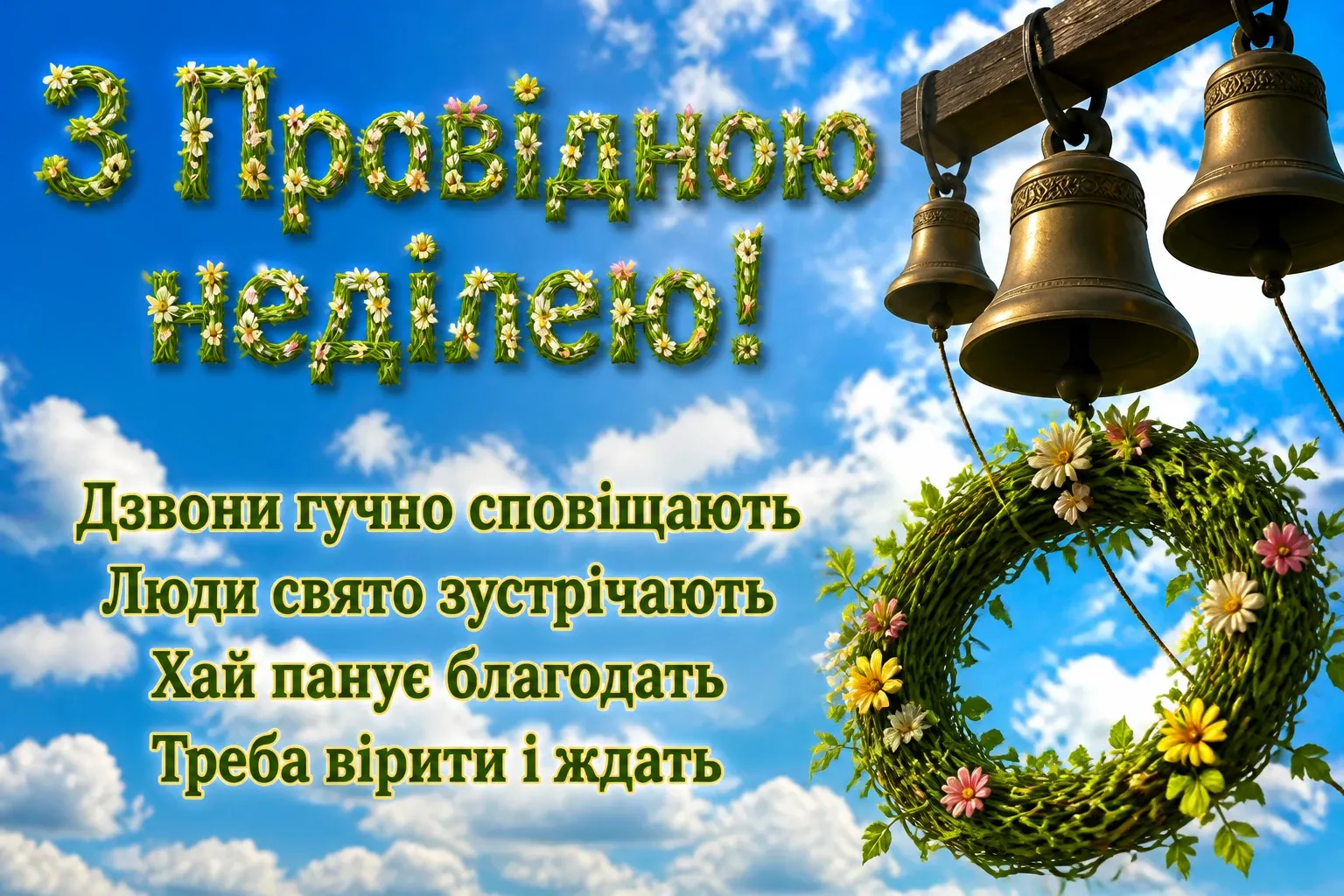 з провідною неділею привітання з провідною неділею привітання