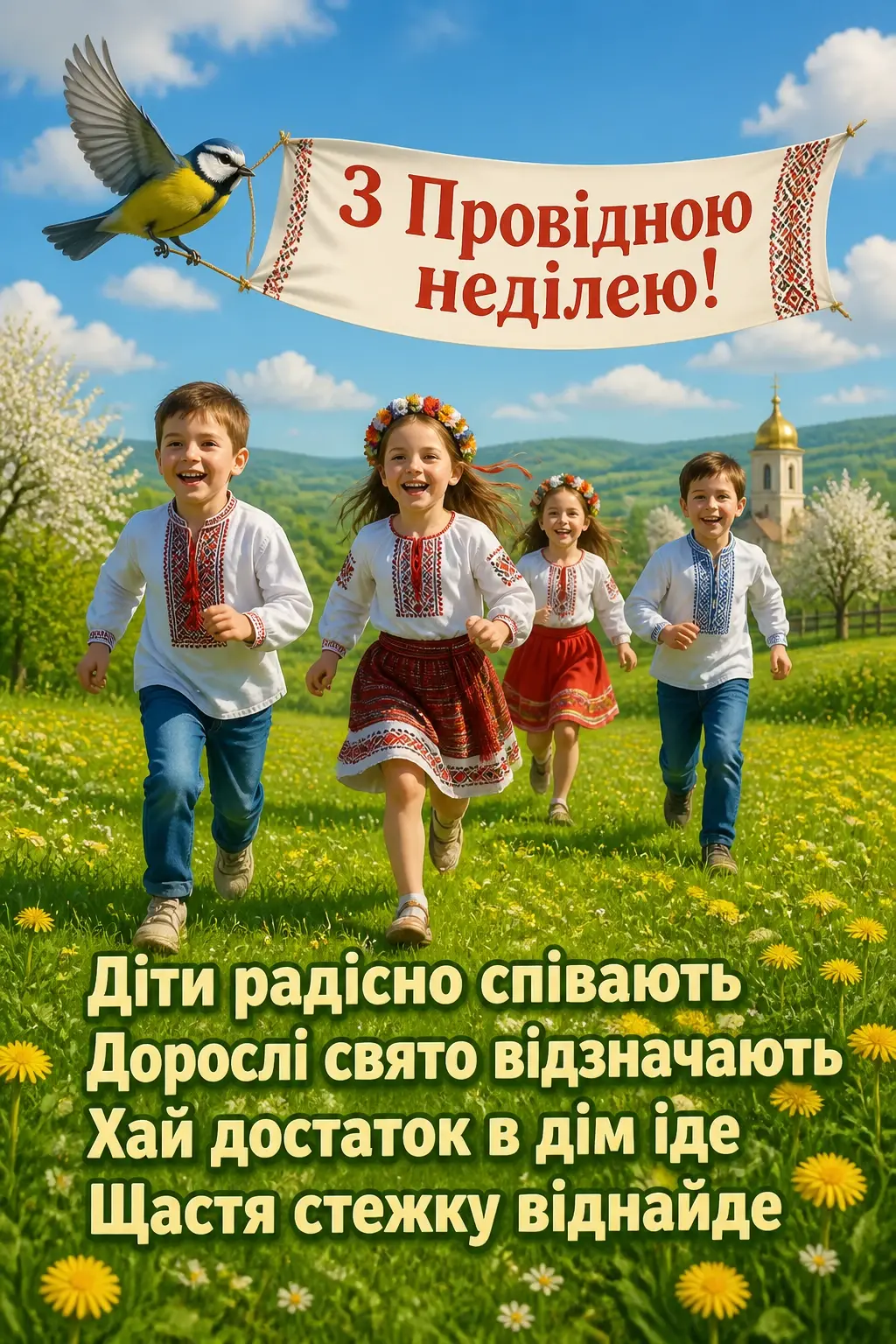 з провідною неділею привітання з провідною неділею привітання