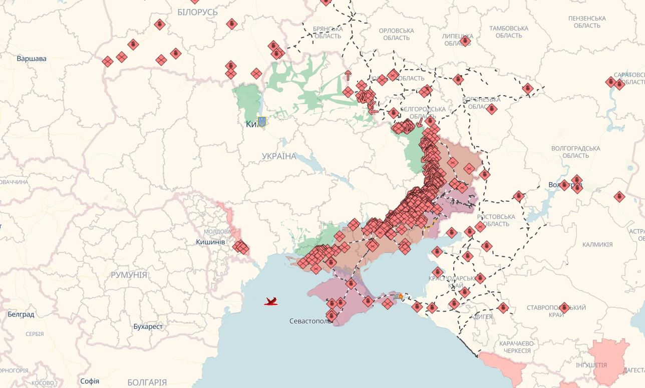 Карта бойових дій DeepStateMap онлайн: лінія фронту в Україні у реальному часі